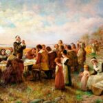 First Thanksgiving Prayer (Jesus) POSTER 24 X 18 Inches Wall Art. Fall Autum