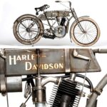 Harley Logo and Bike 1920s  POSTER 24 X 24 Inches Wall Art