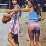 Hitchhiking in the 1970's (Two Girls) 24 X 18 Inch POSTER Vintage Wall Art