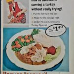 Howard Johnson's Turkey Carving Ad 1964 24X18 Vintage POSTER 24 X 24 Inches