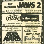 Jaws 2 - Grease - Star Wars Theatre Ad Final 1978 POSTER 24 X 18 Inches Wall Art