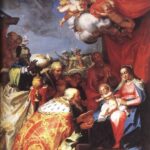 The adoration of the Magi - POSTER 24 X 36 INCH Catholic, acts, saints, Jesus