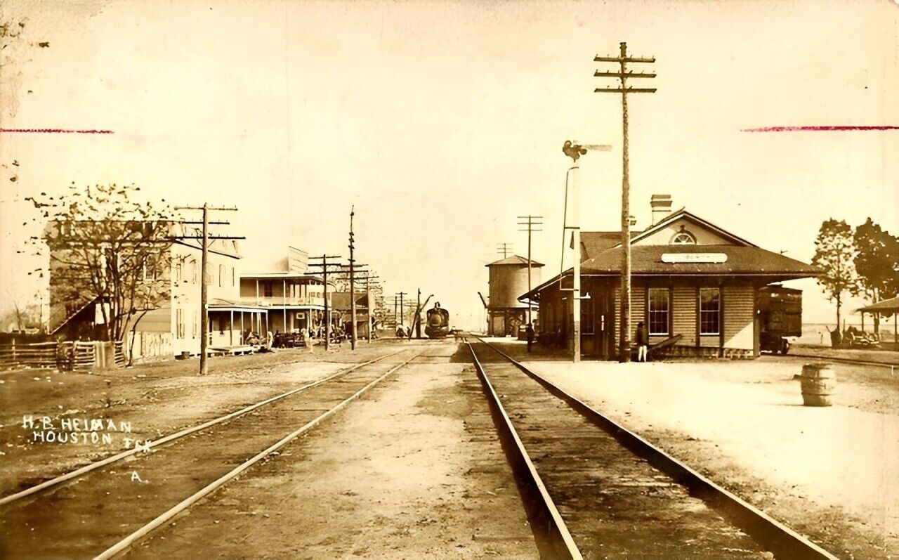 Train-Station-Liberty-Texas-1900-POSTER-24-X-18-Inches-WALL-ART-116457523216 Train Station Liberty Texas 1900 POSTER 24 X 18 Inches WALL ART - Image 1