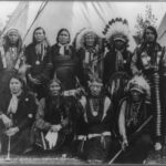 1904 Group of APACHE & SIOUX INDIANS Native POSTER 13 X 19 INCH Wall Art!