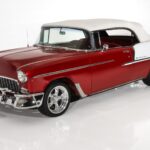 1955 Chevrolet Bel Air Convertible Ruby Red (Top On) POSTER 24 X 36 INCH Sweet!