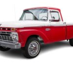 1966 Ford F100 Truck (White on Red) POSTER 24 X 36 INCH SWEET!