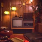 1970s Living Room POSTER 24 X 18 Inches Nice! Groovy Tube TV