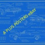 1971 Chevrolet Chevelle Malibu SS Blueprint POSTER 24 X 18 INCH AWESOME!