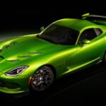 2014 DODGE VIPER SRT GREEN (angle) POSTER 24 X 36 INCH