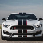 2017 Ford Mustang Shelby GT350 (White - Stripes) POSTER 24 X 36 INCH Sweet Ride!