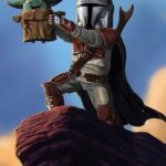 Baby Yoda Presented by Mandalorian Poster POSTER 24 X 18" SWEET!