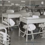 Duck and Cover Drills in School 1960s 1970s POSTER 24 X 24 Inches Wall Art