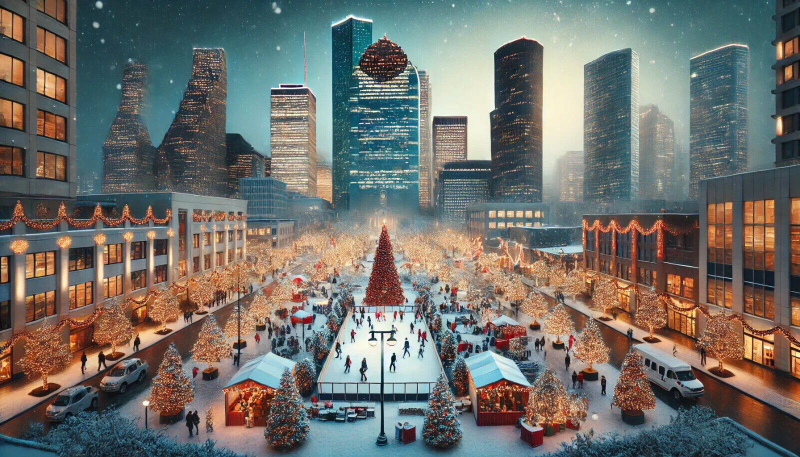Festive-Christmas-scene-Landmarks-Ai-Houston-Holiday-POSTER-24-X-36-INCH-116355643337 Festive Christmas scene Landmarks Ai Houston Holiday POSTER 24 X 36 INCH - Image 1