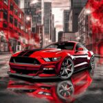 Ford Mustang GT (AI Driven) POSTER 24 X 36 INCH Looks Sweet!