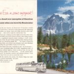 Greyhound Bus Scenicruiser Ad (Scenic Enjoyment) 1950's Poster 24 X 36 Inch