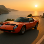 Lamborghini Miura (Italian Coastline) POSTER 24 X 36 INCH