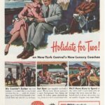 New York Centrals Railroad Ad 1947 (Holiday For Two) POSTER 24 X 36 Inches Nice!