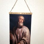 Saint Peter 13x8" Vibrant Felt Hanging Poster. Beautiful Piece. Catholic Art