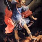 St. Michael the Archangel defeating Satan POSTER 24 X 36 INCH Catholic Saints