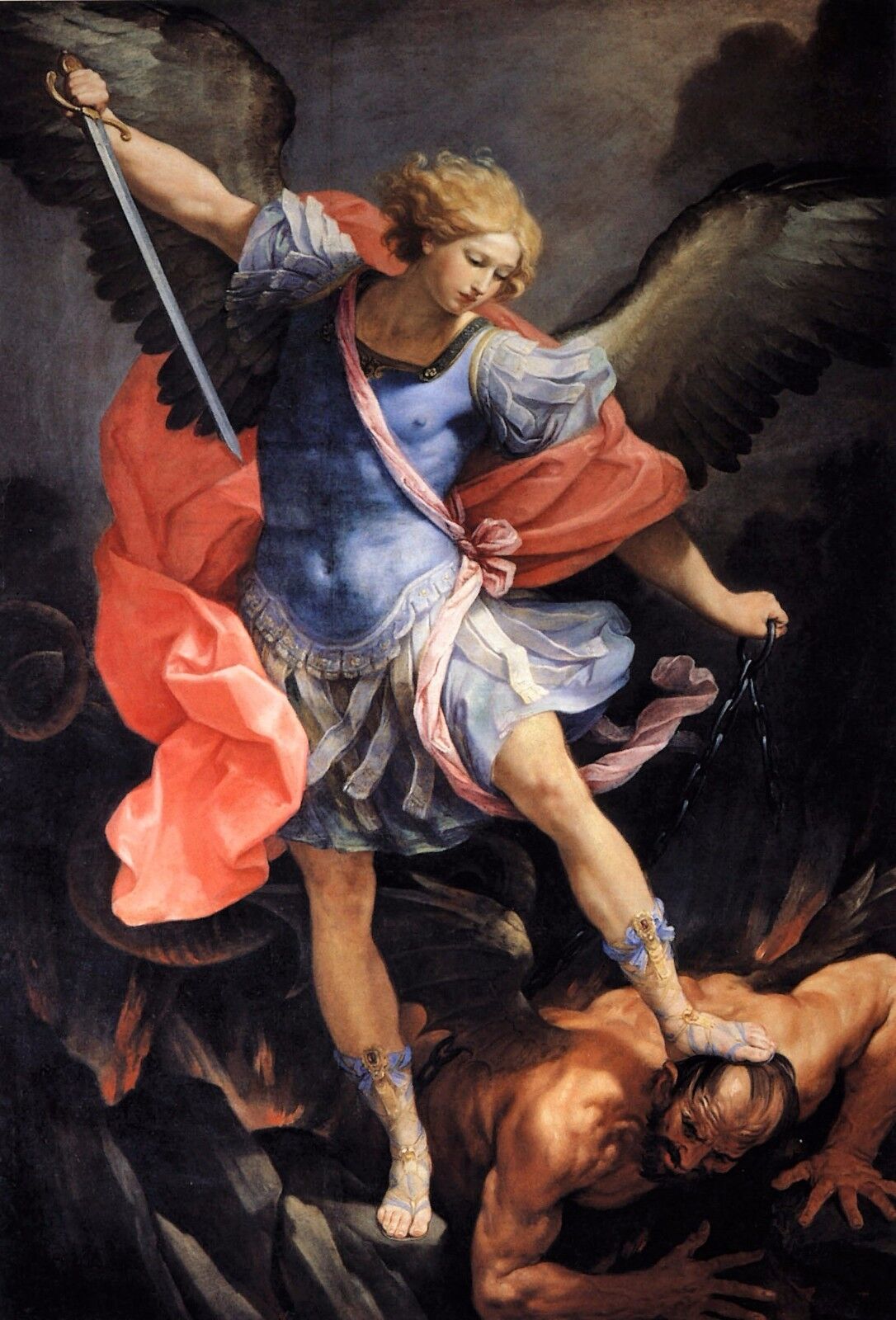 St-Michael-the-Archangel-defeating-Satan-POSTER-24-X-36-INCH-Catholic-Saints-113326759667 St. Michael the Archangel defeating Satan POSTER 24 X 36 INCH Catholic Saints - Image 1