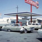 Standard Gas Station 1960s POSTER 24 X 18 Inches Wall Art