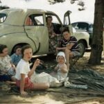 Sunday Drive and Family Picnic 1950's 24 X 18 Inch POSTER Vintage Wall Art