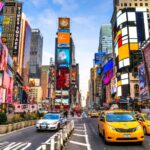 Times Square, New York City Yellow Cab Taxis POSTER 24 X 18 Inches Nice Wall Art