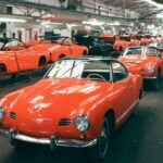 1956 Volkswagen KHARMANN-GHIA Assembly POSTER 24 X 18 INCHES Vintage!