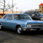 1966 Chevrolet Bel Air Two-Door Sedan (Blue) 24 X 36 INCH SWEET!