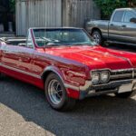 1966 Oldsmobile Cutlass Convertible Red POSTER 24 X 36 INCH Sweet!