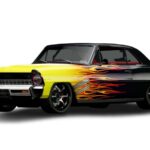1967 CHEVY NOVA FLAMES POSTER 24 X 36 INCH SWEET LOOKING CAR!!!!