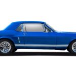 1968 Ford Mustang (Side Blue) POSTER 24 X 36 INCH Nice Wall Art!