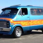 1970's GERRING STREAKER DODGE CUSTOM VAN POSTER 24 X 36 Inches PURE FUN!
