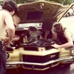 1971 Chevrolet Camaro Neighborhood Mechanic Day 70s POSTER 24 X 24 Inches Sweet!