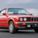 1987 BMW 325i Convertible Red POSTER 24 X 36 INCH Looks Sweet!
