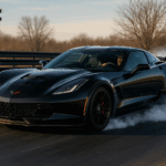 2016 Chevrolet Corvette Z06 Coupe (Black) Dragstrip POSTER 24 X 36 INCH SWEET!