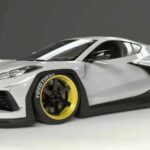 2020 CHEVROLET CORVETTE C8 STINGRAY WIDEBODY KIT (FRONT ANGLE) POSTER 24" X 36"