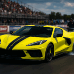2021 Chevrolet Corvette Stingray Coupe Dragstrip Yellow POSTER 24 X 36 INCH