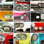 Automobile Headlights POSTER 24 X 24 INCH Nice Wall Art!