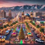 Festive Christmas scene  Landmarks Ai El Paso, Texas POSTER 24 X 36 INCH