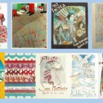 SAN ANTONIO FIESTA 1981-1989 (ONE POSTER with 9 images) 24 X 36 Inches