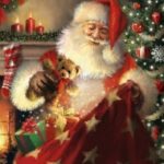 Santa Claus Packing Bag Christmas POSTER 24 X 18 Wall Art.