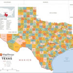 TEXAS COUNTIES MAP POSTER 24 X 24 INCH Nice!