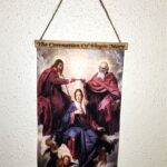 The Coronation of Virgin Mary 13x8" Vibrant Felt Hanging Poster. Catholic Art!