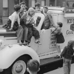 Vintage Good Humor Truck (Kids Enjoying) POSTER 24 X 18 Inches NICE! Wall Art