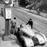 1936 Bugatti Type 57S Roadster (Gassing up) POSTER 13 X 19 Inch Rustic Wall Art!