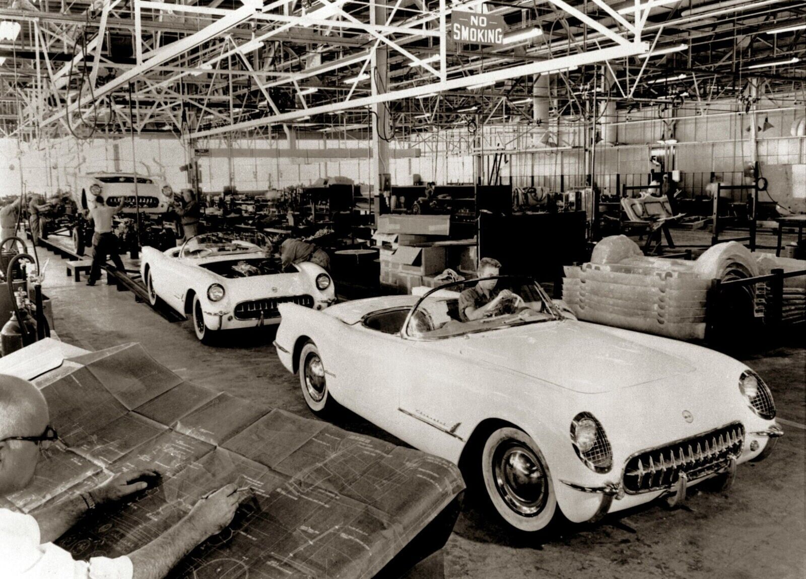1953 First Chevrolet Corvettes POSTER 24 X 18 INCHES Vintage! - Image 1