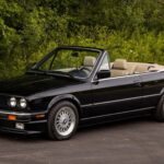 1987 BMW 325i Convertible black POSTER 24 X 36 INCH Looks Sweet!