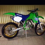 1988 Kawasaki KX250 (Green Blue) Motorcycle POSTER 24 X 36 INCH Sweet!