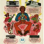 8 Track Player Ad Motorola 1971 POSTER 24 X 18 Inches Wall Art